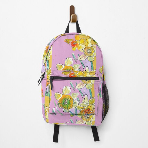 Item preview, Abstract Yellow Daffodil Watercolor Pattern on Rose Pink designed and sold by Sarah Rajkotwala.