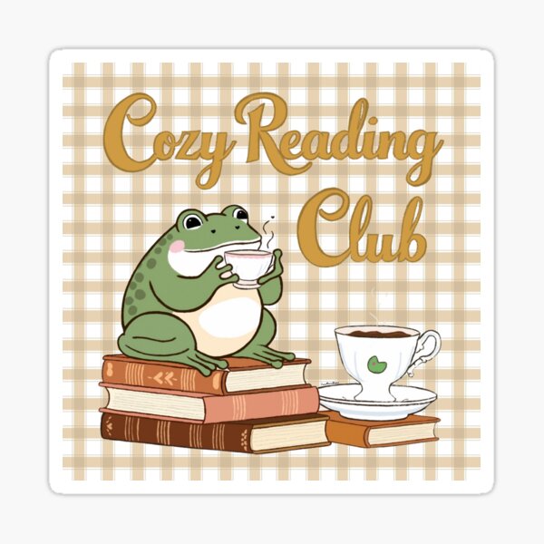 Item preview, Cozy Reading Club Froggie Print designed and sold by CoziiRenn's Studios.