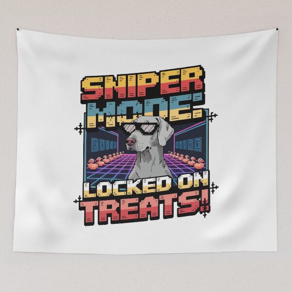 Item preview, Sniper Mode Weimaraner – Gaming Dog Locked on Treats designed and sold by NaturePixel.
