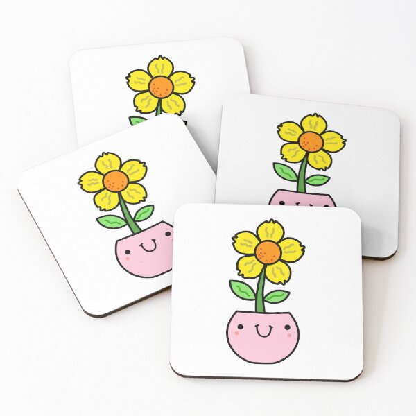 Item preview, Kawaii Yellow Potted Flower Plant designed and sold by kawaiilife.