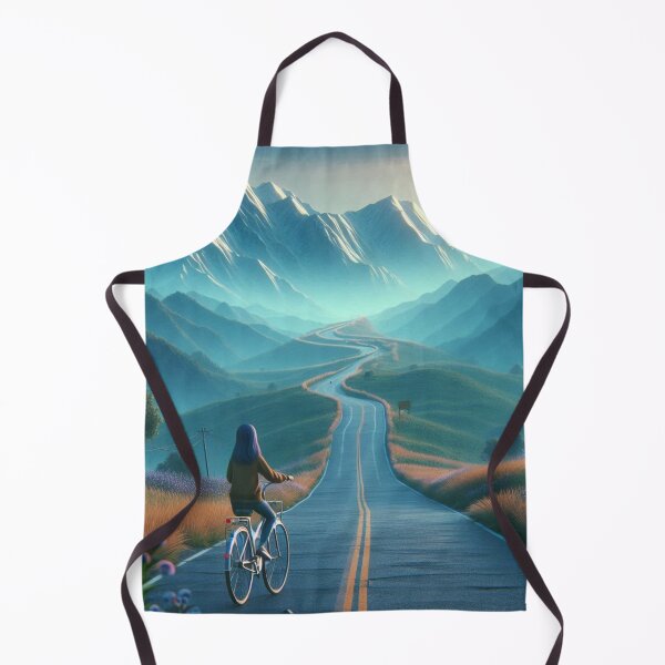 Item preview, Solitary Mountain Ride on Lonely Road: Girl Cycling Scenic Road designed and sold by choder61.