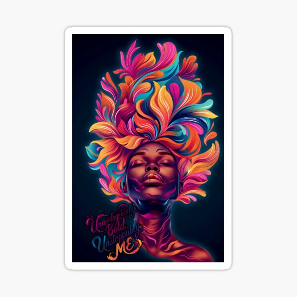 Item preview, Unapologetically Bold, Unstoppably Me – Empowering Portrait Art designed and sold by ChaoticInkwell.