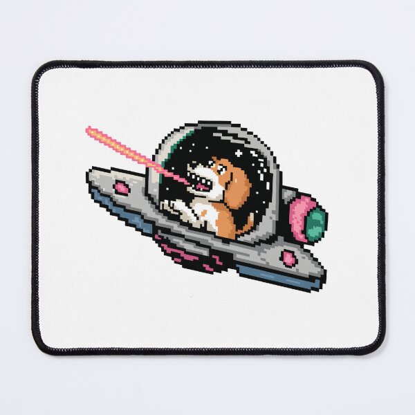 Item preview, Pixel Art Space Dog – Laser Blaster Pilot designed and sold by NaturePixel.