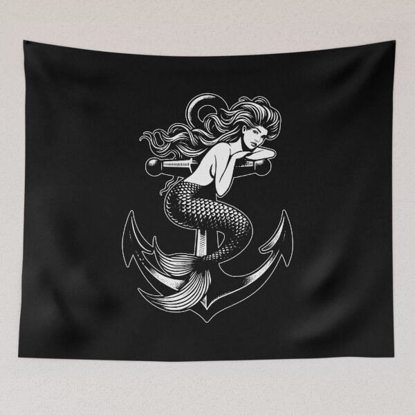 Item preview, Sexy Mermaid Racerback Tank, Anchor Beach Tank Top, Ocean Babe Shirt, Nautical Sleeveless Tee, Summer Vacation Attire designed and sold by Adore Your Attire.