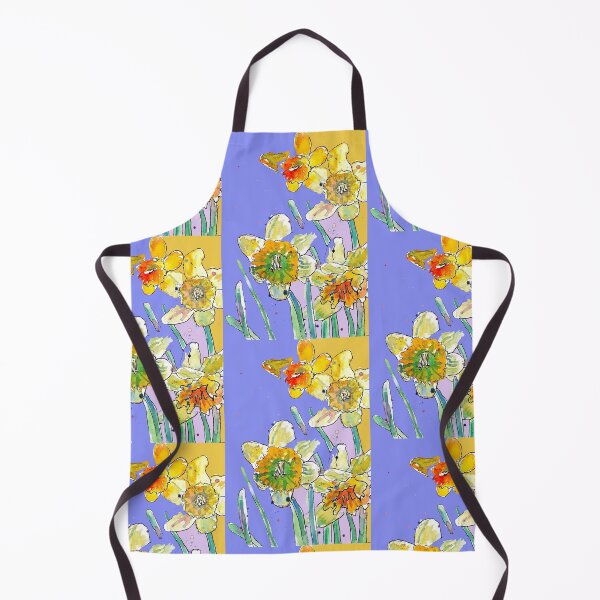Item preview, Abstract Yellow Daffodil Watercolor Pattern on Rose Purple designed and sold by Sarah  Rajkotwala.