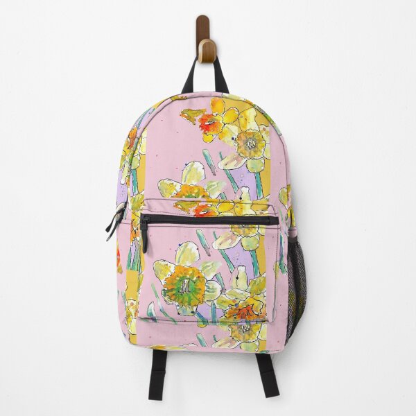 Item preview, Abstract Yellow Daffodil Watercolor Pattern on Pastel Pink designed and sold by Sarah  Rajkotwala.