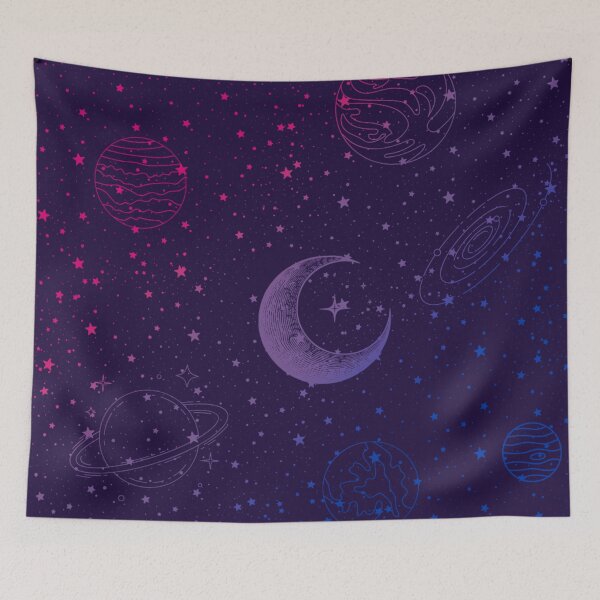 Item preview, Mystical Celestial Bisexual Galaxy | Bi Pride Space Aesthetic designed and sold by Travelslightly.