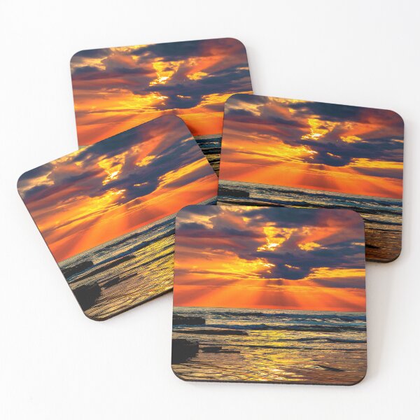 Item preview, Golden Horizon: Sunset Over the Ocean designed and sold by Exodoi.
