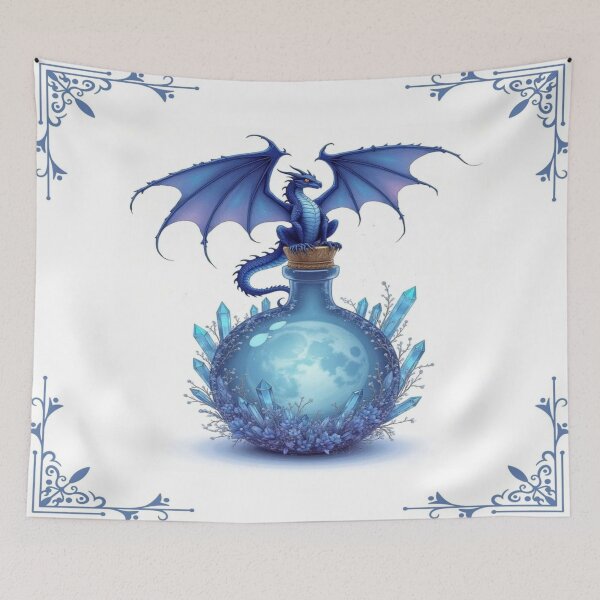 Item preview, Magical Moon Dragon Spell Bottle Design designed and sold by NightWispStudio.