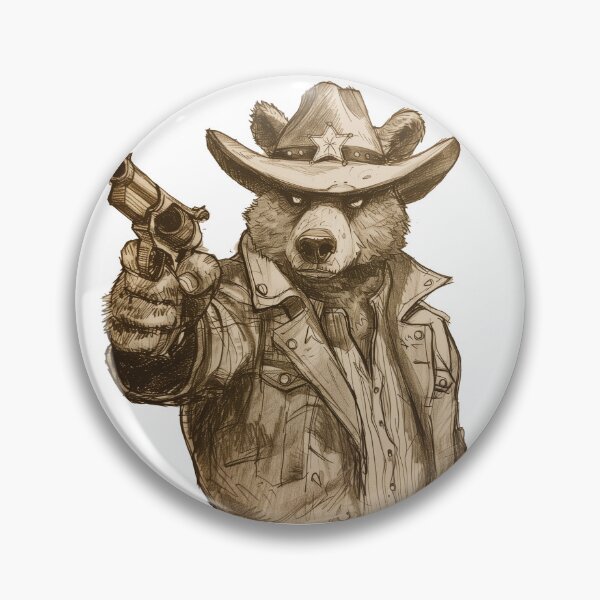 Item preview, SHERIFF - CLASSIC WESTERN SKETCH STYLE ART  designed and sold by VistaThreadsCo.