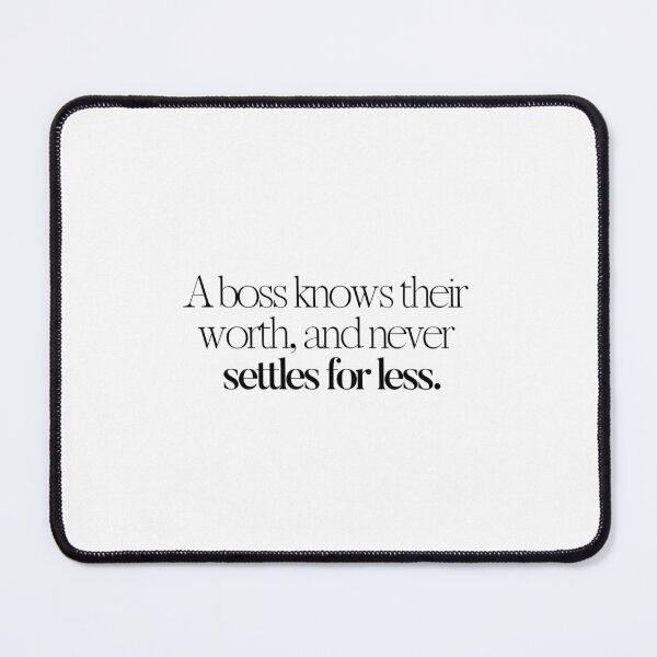 Item preview, A boss knows their worth and never settles for less. designed and sold by effortless business growth.