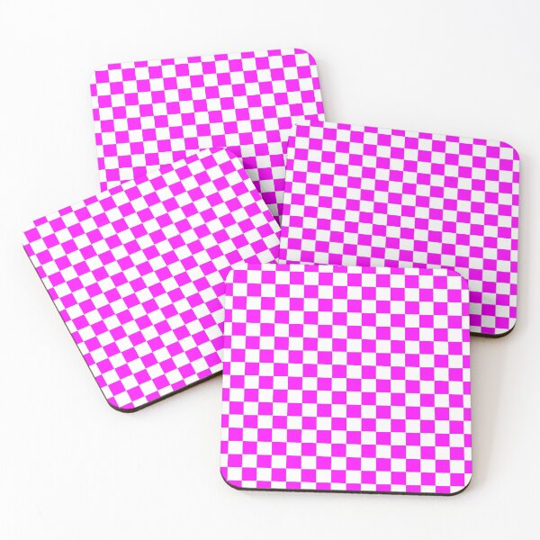 Item preview, Magenta And White Checkerboard Pattern designed and sold by rewstudio.