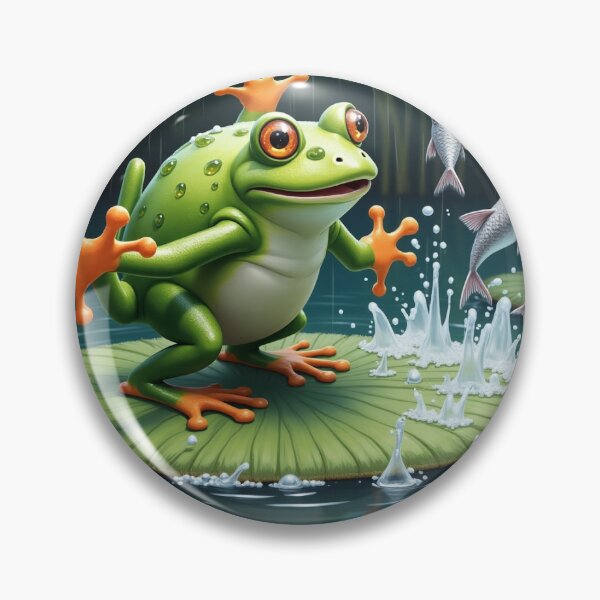 Item preview, Oops! Slippery Leap – Funny Frog Belly Flop designed and sold by Srahul.