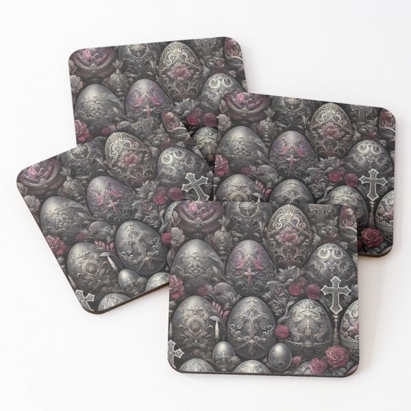Item preview, Dark Gothic Easter Egg Pattern designed and sold by BobArtGallery.