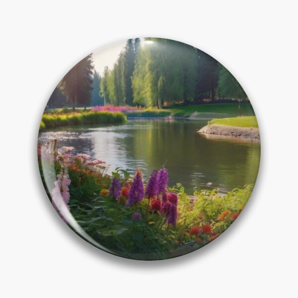 Item preview, Enchanting Floral Haven in a Beautiful Riverside Park designed and sold by BlareBlare.