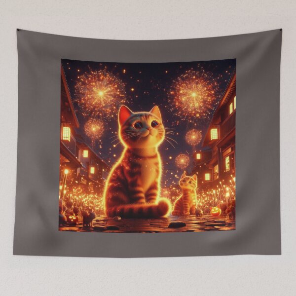 Item preview, Cat's Eye View: Fireworks at Work in a Magical Night designed and sold by choder61.