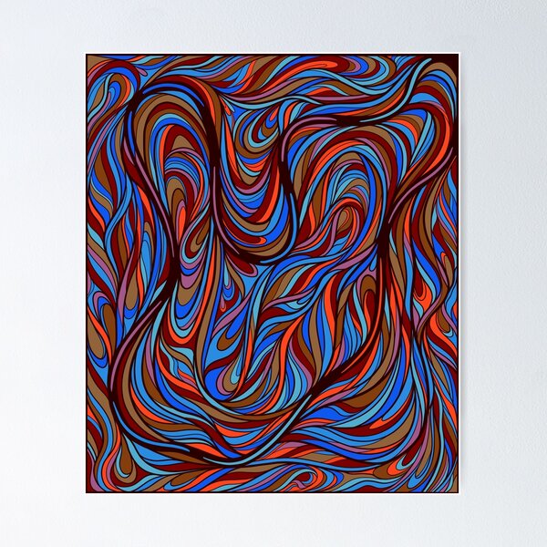 Item preview, Wavy colorful line art design designed and sold by DaveDanchuk.