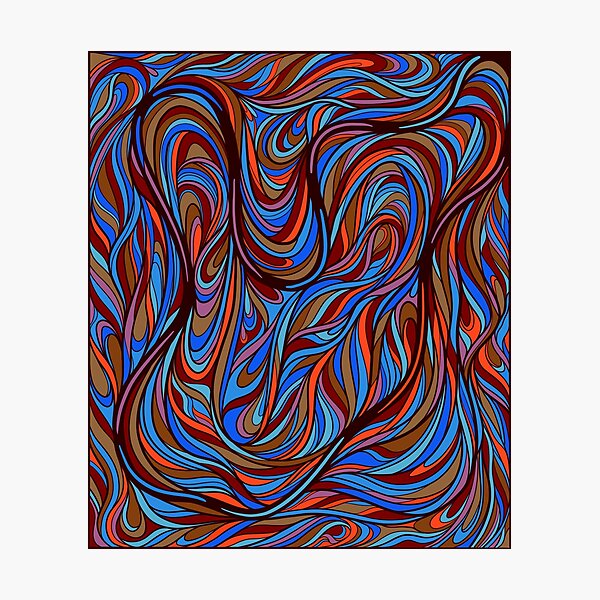 Item preview, Wavy colorful line art design designed and sold by DaveDanchuk.