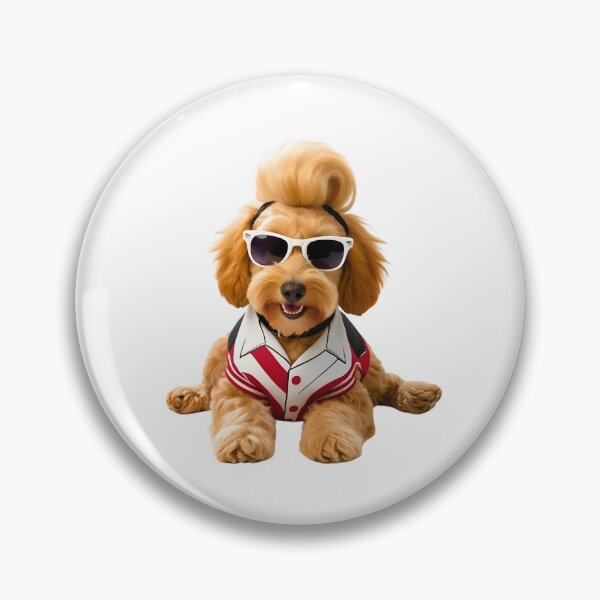 Item preview, 1950s Greaser Goldendoodle – Retro Cool Canine designed and sold by Fredster1966.