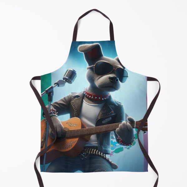 Item preview, Rockstar Dog with Guitar and Sunglasses - Funny Animal Art designed and sold by choder61.