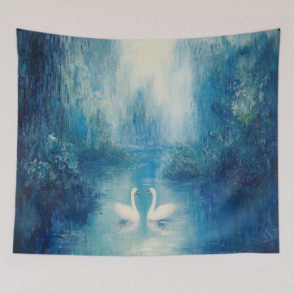 Item preview, Swans On the Misty Waters designed and sold by Serene-Scenes.