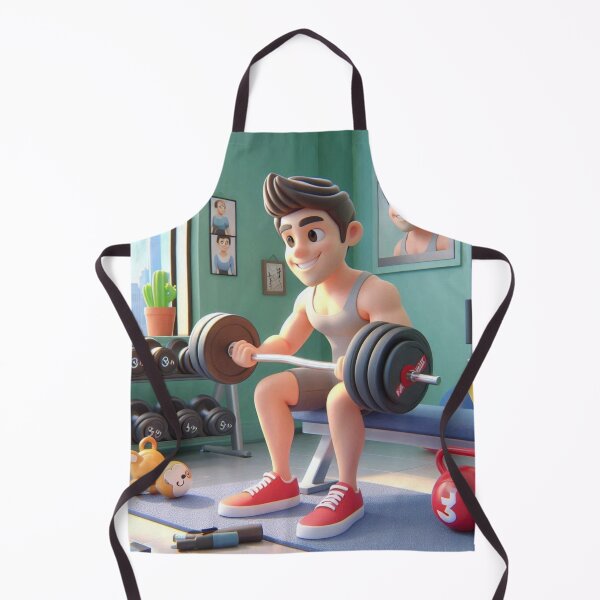 Item preview, 3D Cartoon Bodybuilder Lifting Weights Animation: Muscle Mania" designed and sold by choder61.