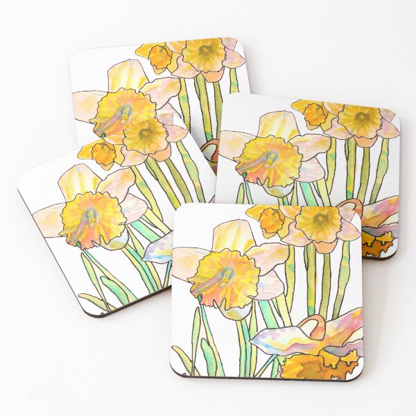 Item preview, Daffodil Watercolor Abstract Painting designed and sold by Sarah  Rajkotwala.