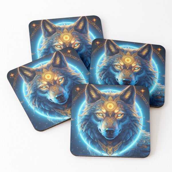 Item preview, Futuristic Totem Wolf - Wild Spirit and Cosmic Energy designed and sold by HighestMind_888.
