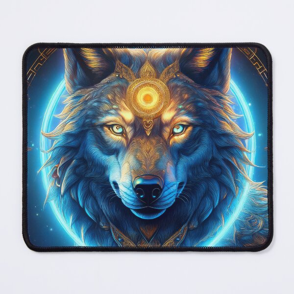 Item preview, Futuristic Totem Wolf - Wild Spirit and Cosmic Energy designed and sold by HighestMind_888.
