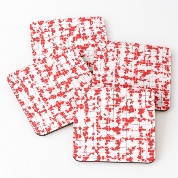 Item preview, Red White Irregular Abstract Pattern Design  designed and sold by PatternTitan.