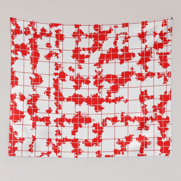 Item preview, Red White Irregular Abstract Pattern Design  designed and sold by PatternTitan.
