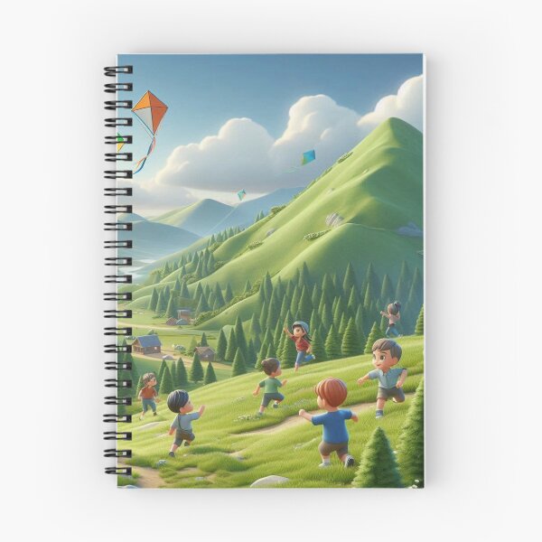 Item preview, Kite Flying in Mountain Landscape: 3D Kids Art designed and sold by choder61.