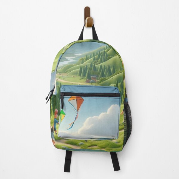 Item preview, Kite Flying in Mountain Landscape: 3D Kids Art designed and sold by choder61.