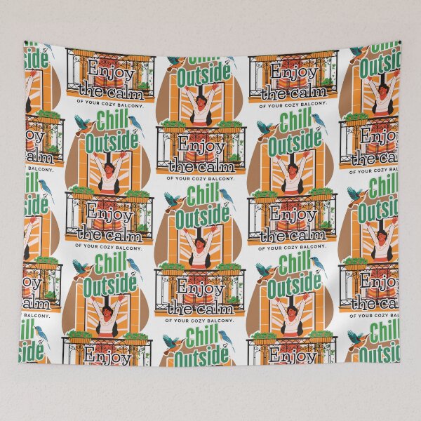 Item preview, Chill Outside Embrace Green Serenity On A Cozy Balcony designed and sold by SplashTastic.