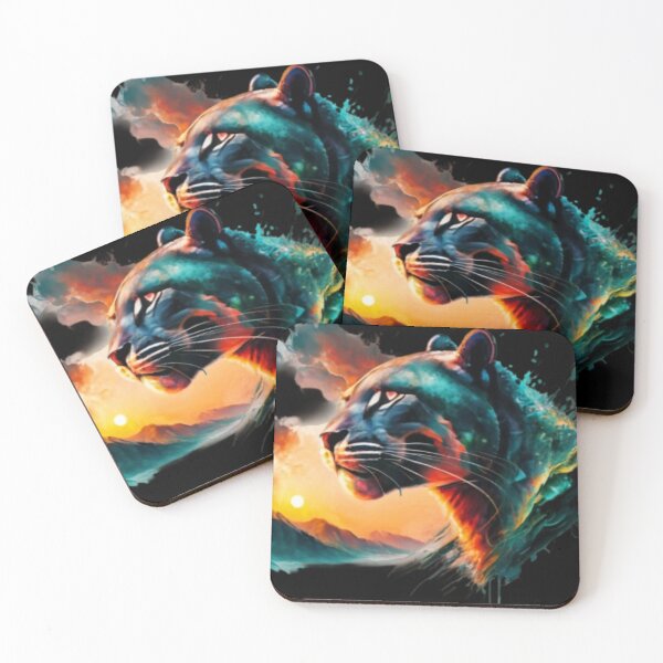 Item preview, Mystic Watercolor 'Puma at Sunset' designed and sold by Tomasz  Siennicki.
