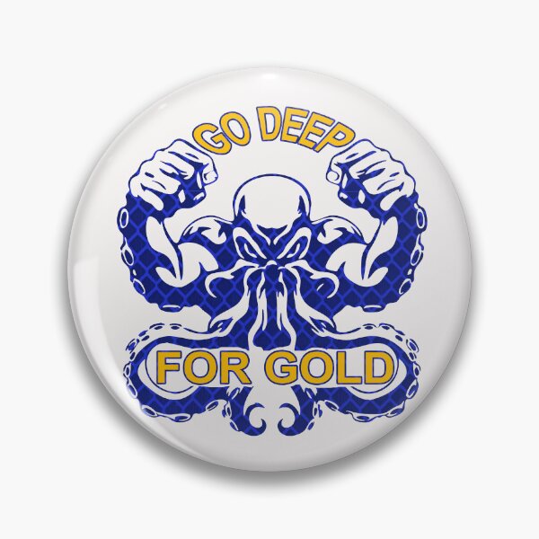 Item preview, Go Deep For Gold; Gold Diver; Gold Rush; designed and sold by StickerApe.