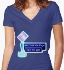 Don't hate the Player Women's Fitted V-Neck T-Shirt