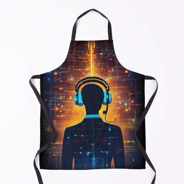 Item preview, Futuristic AI Tech Support Assistant in a Digital World designed and sold by FusionCipher.