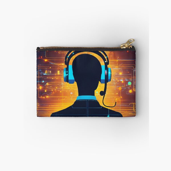 Item preview, Futuristic AI Tech Support Assistant in a Digital World designed and sold by FusionCipher.