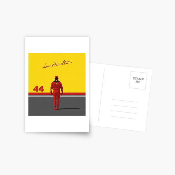 Item preview, Lewis Hamilton 2025 Ferrari Arrival Art - #44 Driver Portrait | Racing Narrative & Visual Storytelling designed and sold by Studio F1Grid.