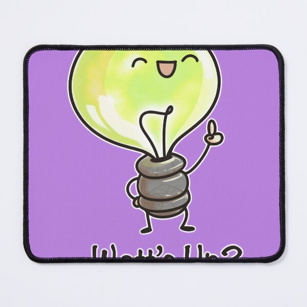 Item preview, Watt’s Up? designed and sold by Cute & Funny Hand-Drawn Prints | Happy Doodle Friends Shop.