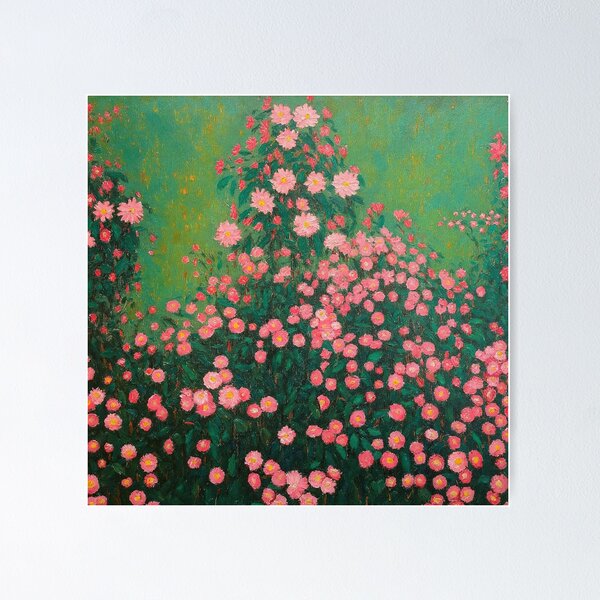 Item preview, Gustav Klimt Pink Flowers designed and sold by maniacfitness.