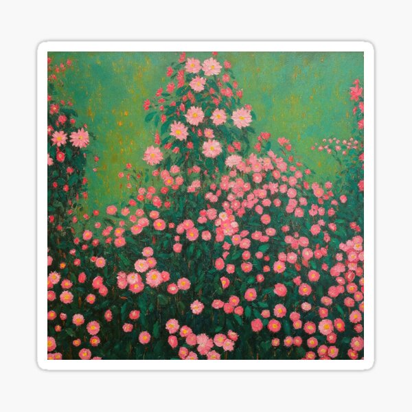 Item preview, Gustav Klimt Pink Flowers designed and sold by maniacfitness.