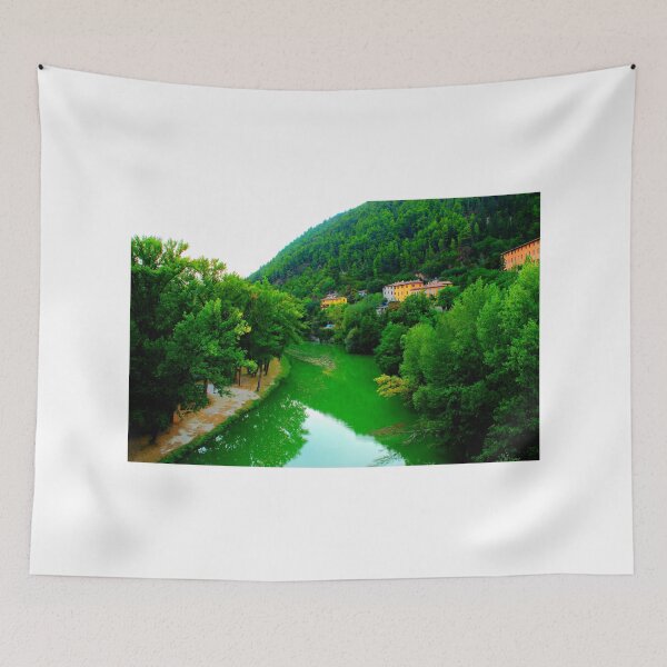 Item preview, View from Ponte della Concordia at the Metauro river in Fossombrone designed and sold by Kristina Drozd.