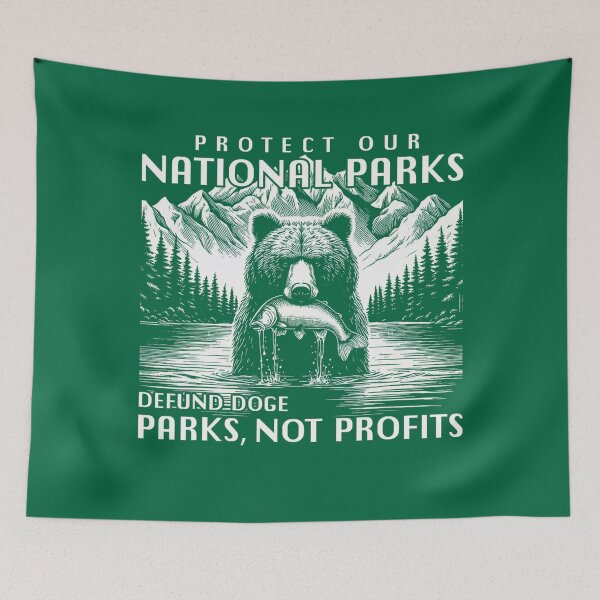 Item preview, Protect Our National Parks Defund DOGE Retro designed and sold by GrulkeNedrow.