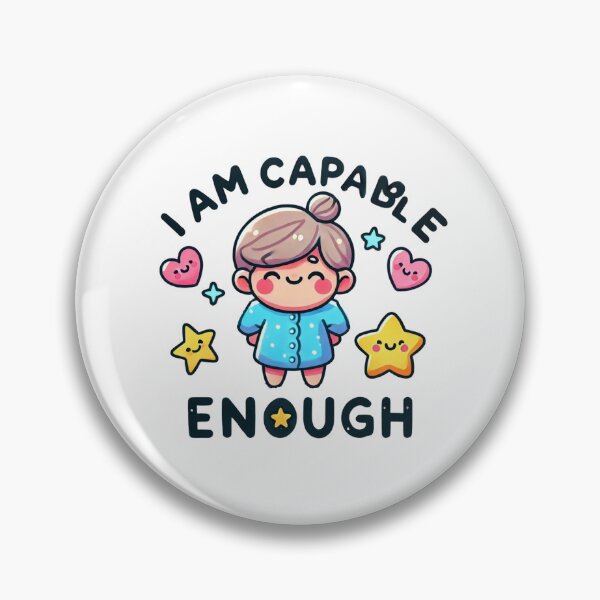 Item preview, I Am Capable Enough | Positive Affirmation Cartoon Design designed and sold by Chillspire.