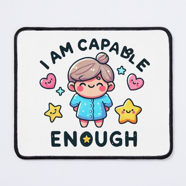 Item preview, I Am Capable Enough | Positive Affirmation Cartoon Design designed and sold by Chillspire.