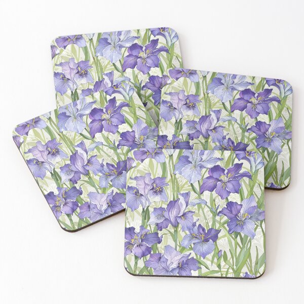 Item preview, Purple Irises with Green Leaves designed and sold by CoolPixels.