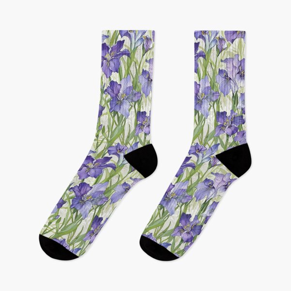 Item preview, Purple Irises with Green Leaves designed and sold by CoolPixels.