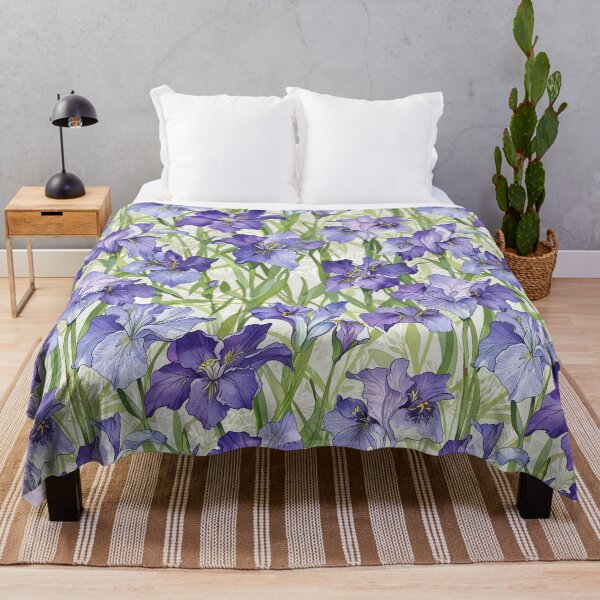 Item preview, Purple Irises with Green Leaves designed and sold by CoolPixels.